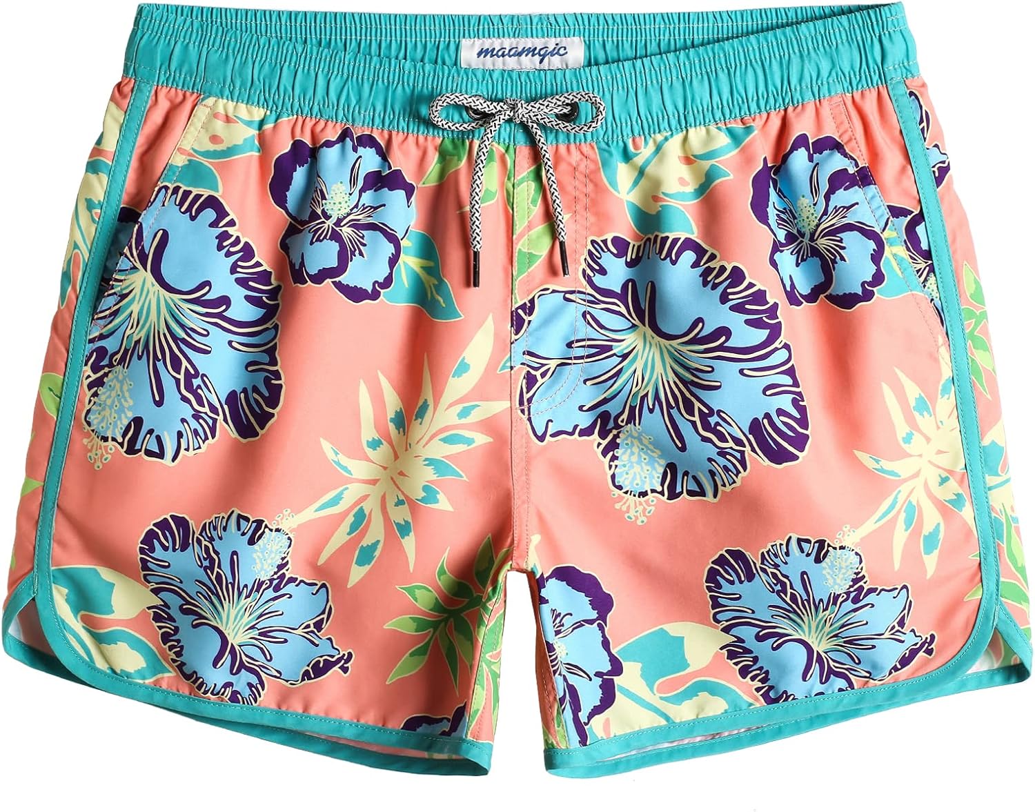 Herren Vintage Badehose kurz schnelltrocknend Boardshorts mit Netzfutter - Bild 24 von 49