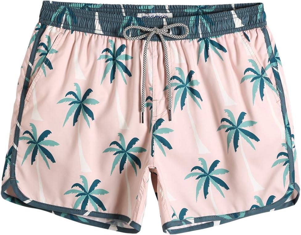 Herren Vintage Badehose kurz schnelltrocknend Boardshorts mit Netzfutter - Bild 29 von 49