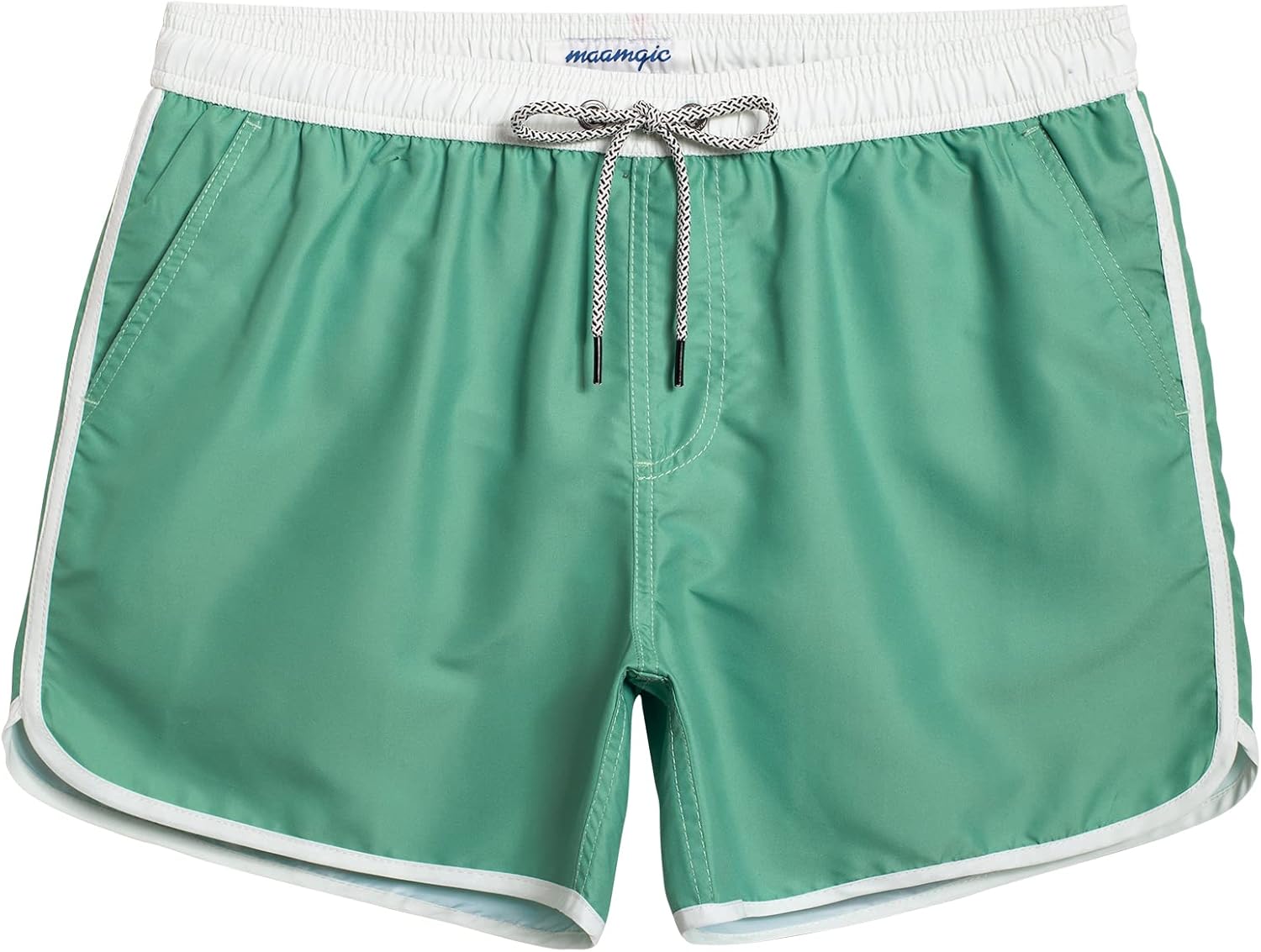 Herren Vintage Badehose kurz schnelltrocknend Boardshorts mit Netzfutter - Bild 38 von 49