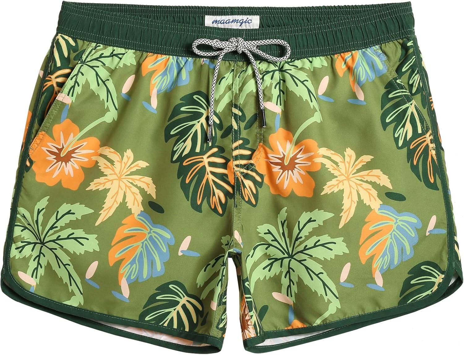 Herren Vintage Badehose kurz schnelltrocknend Boardshorts mit Netzfutter - Bild 40 von 49