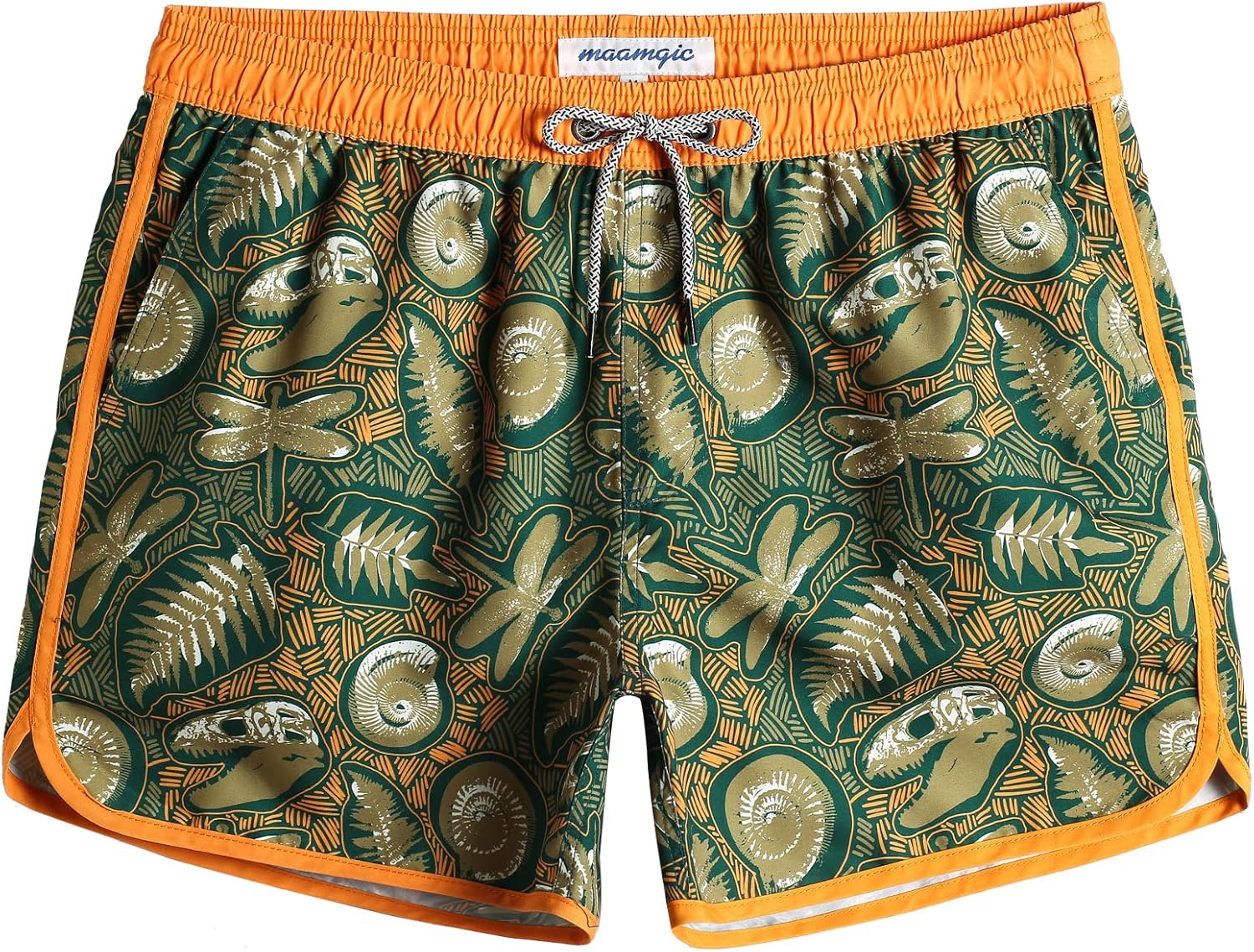 Herren Vintage Badehose kurz schnelltrocknend Boardshorts mit Netzfutter - Bild 43 von 49