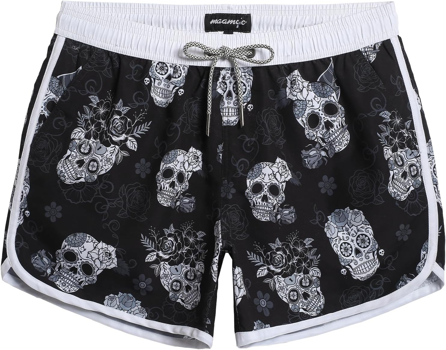 Herren Vintage Badehose kurz schnelltrocknend Boardshorts mit Netzfutter - Bild 47 von 49