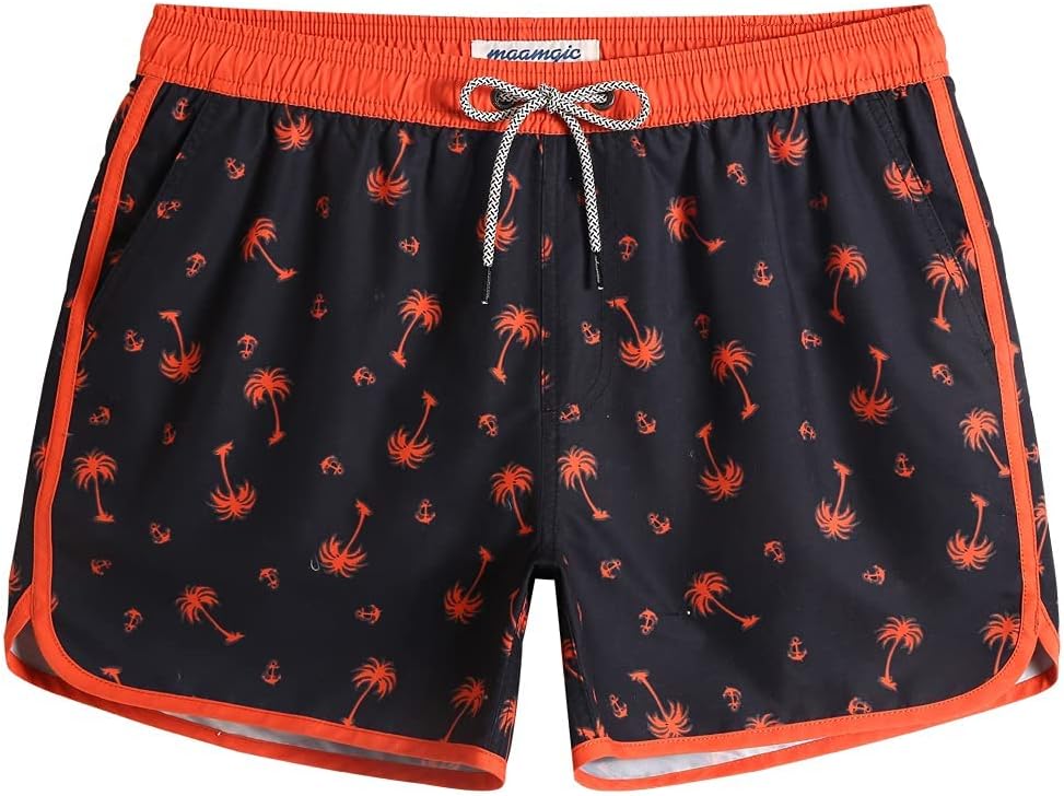 Herren Vintage Badehose kurz schnelltrocknend Boardshorts mit Netzfutter - Bild 48 von 49