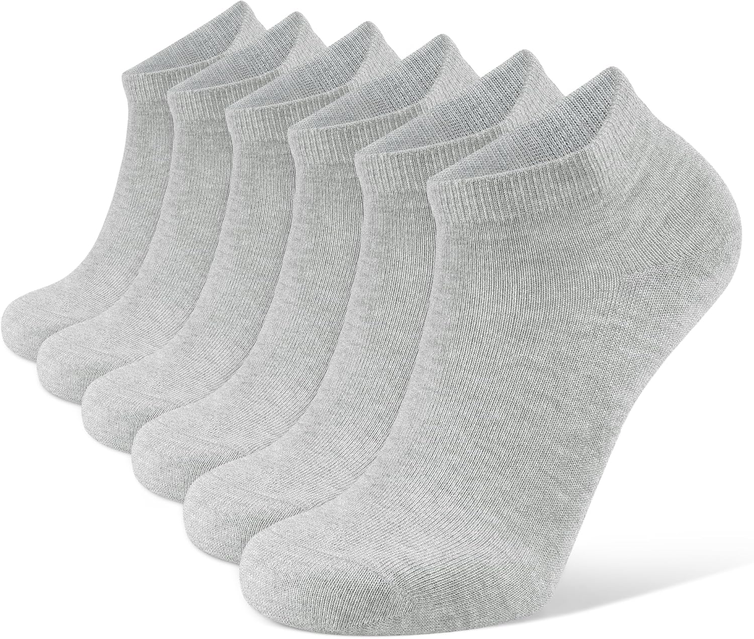 6 Pairs Unisex Bamboo Viscose Ankle Socks – Low Cut, Breathable, Non Slip Casual - Picture 9 of 12