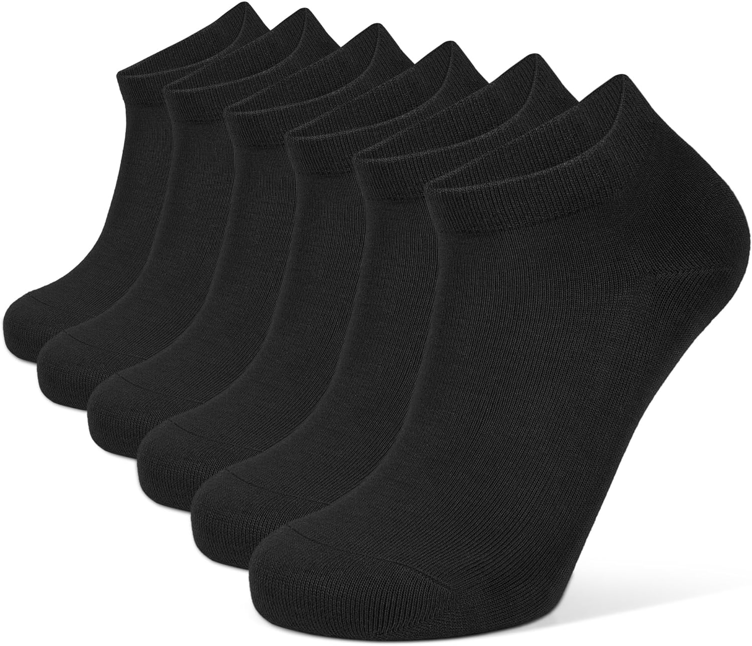 6 Pairs Unisex Bamboo Viscose Ankle Socks – Low Cut, Breathable, Non Slip Casual - Picture 10 of 12