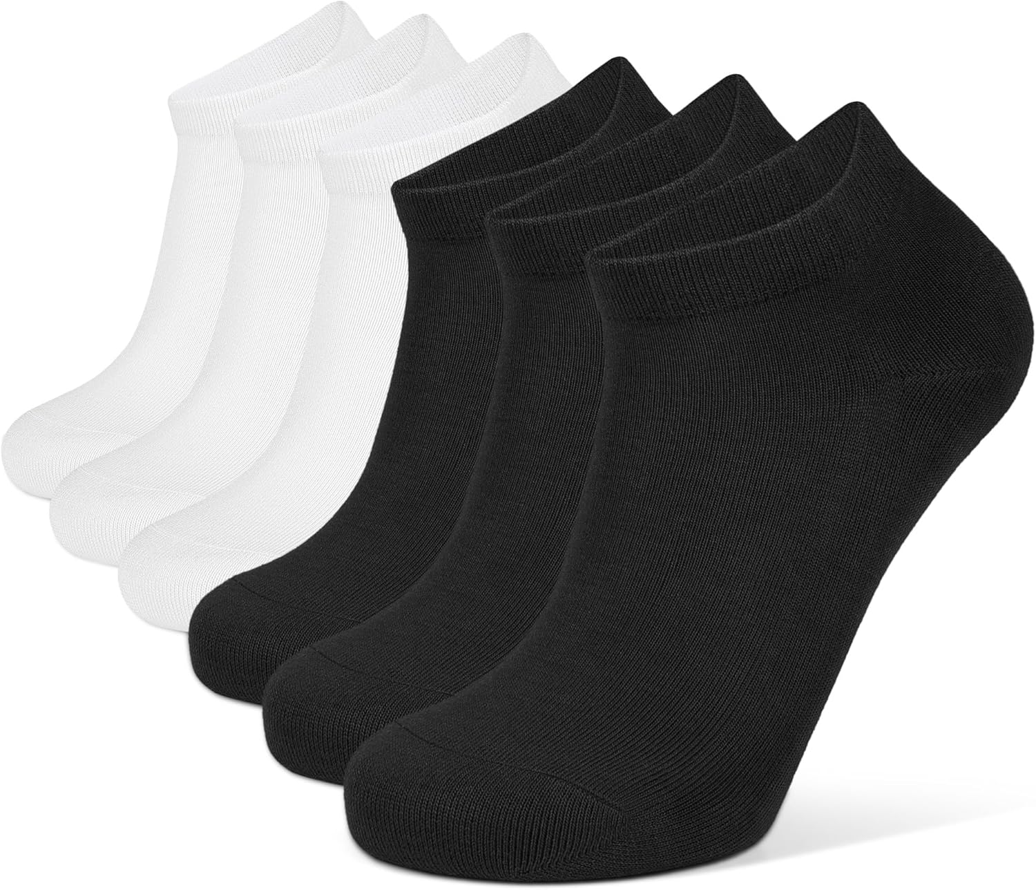 6 Pairs Unisex Bamboo Viscose Ankle Socks – Low Cut, Breathable, Non Slip Casual - Picture 11 of 12