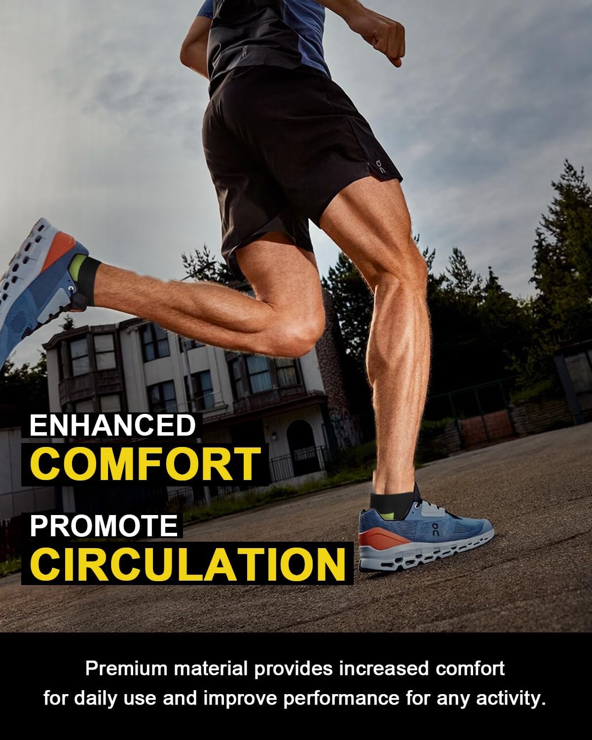 5 Pairs Copper Compression Socks �C Ankle, Plantar Fasciitis & Arch Support - Picture 32 of 105