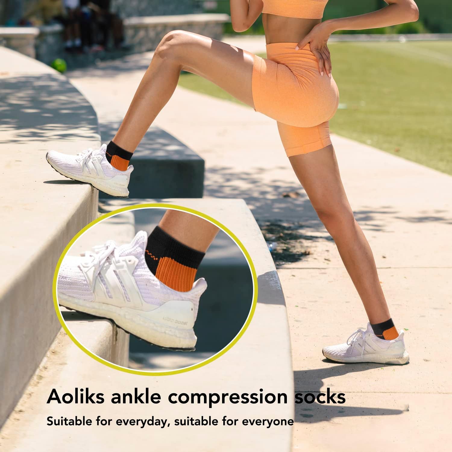 5 Pairs Copper Compression Socks �C Ankle, Plantar Fasciitis & Arch Support - Picture 59 of 105