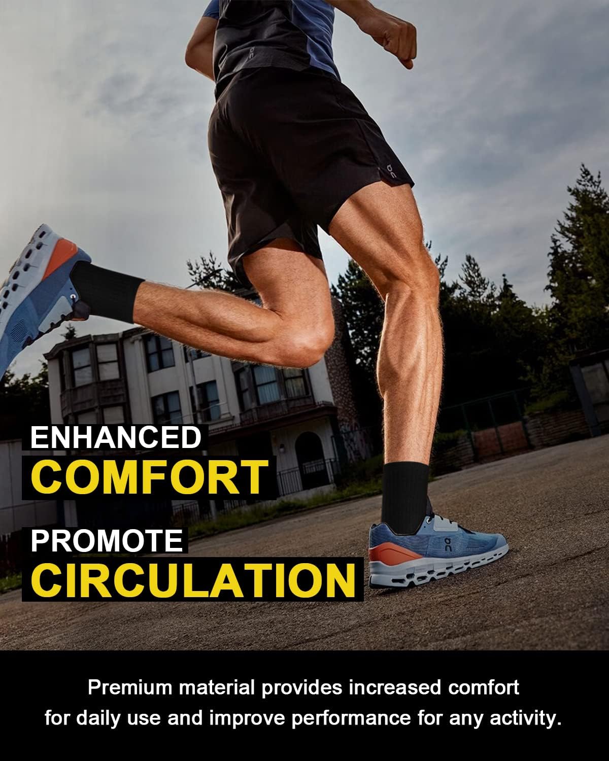 5 Pairs Copper Compression Socks �C Ankle, Plantar Fasciitis & Arch Support - Picture 65 of 105