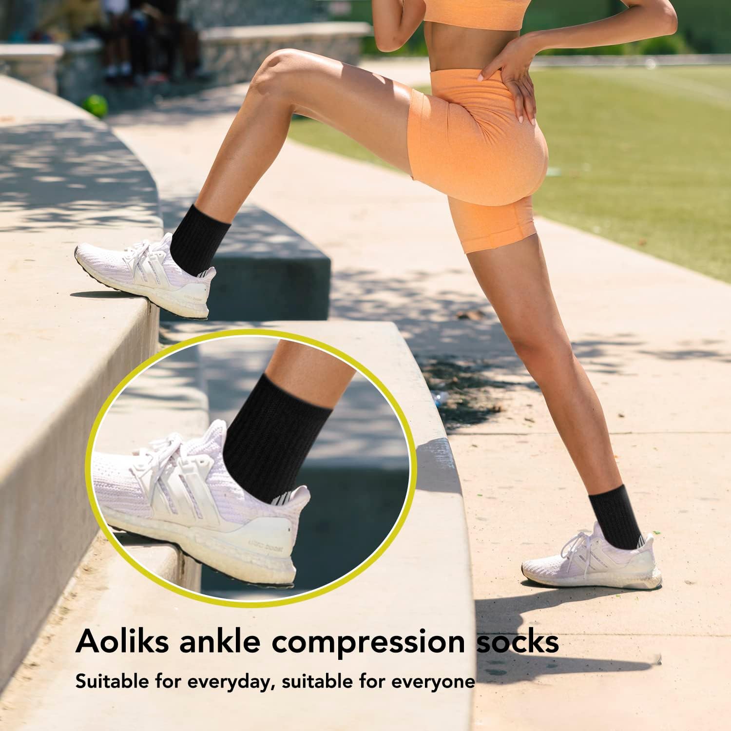 5 Pairs Copper Compression Socks �C Ankle, Plantar Fasciitis & Arch Support - Picture 67 of 105