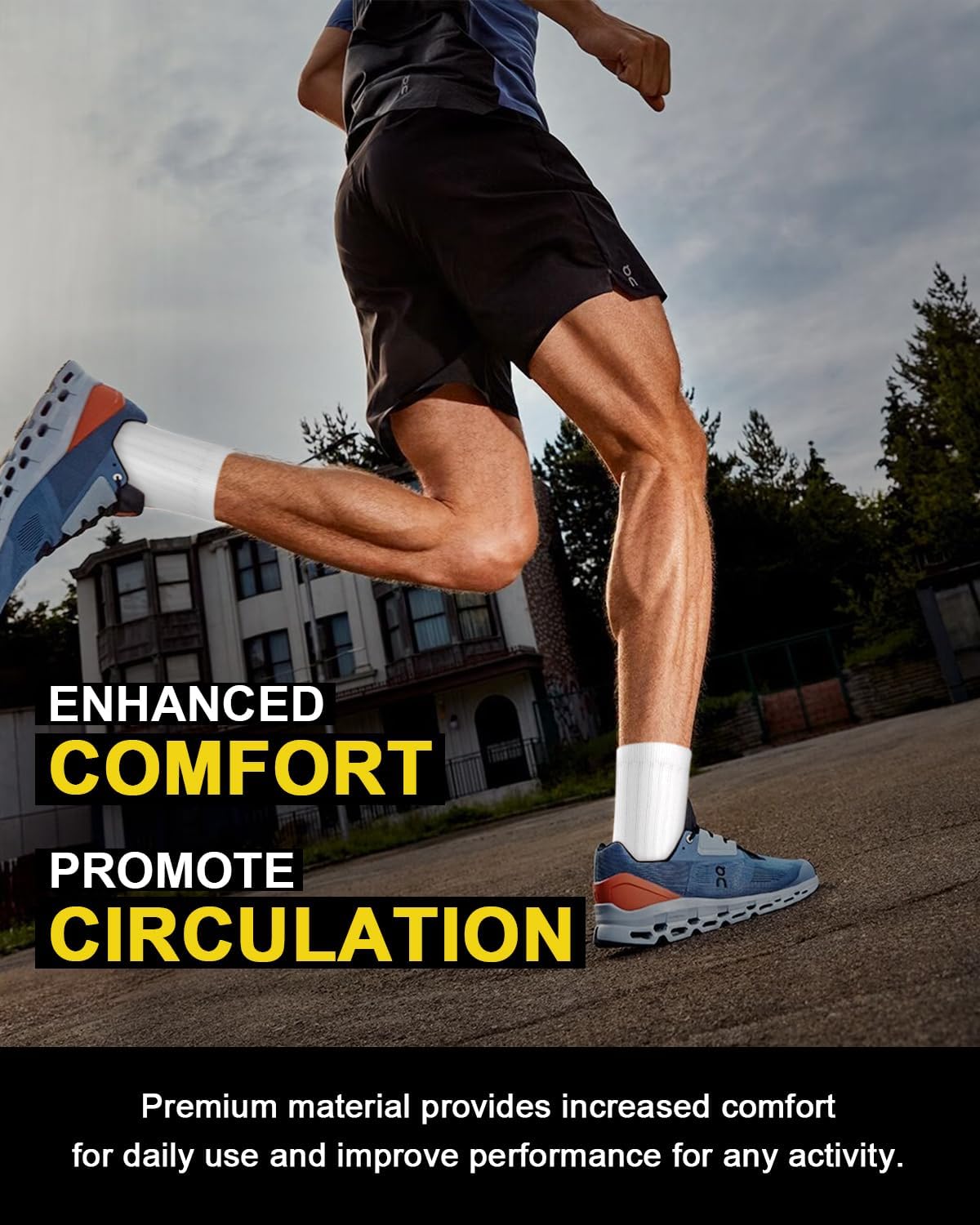 5 Pairs Copper Compression Socks �C Ankle, Plantar Fasciitis & Arch Support - Picture 74 of 105