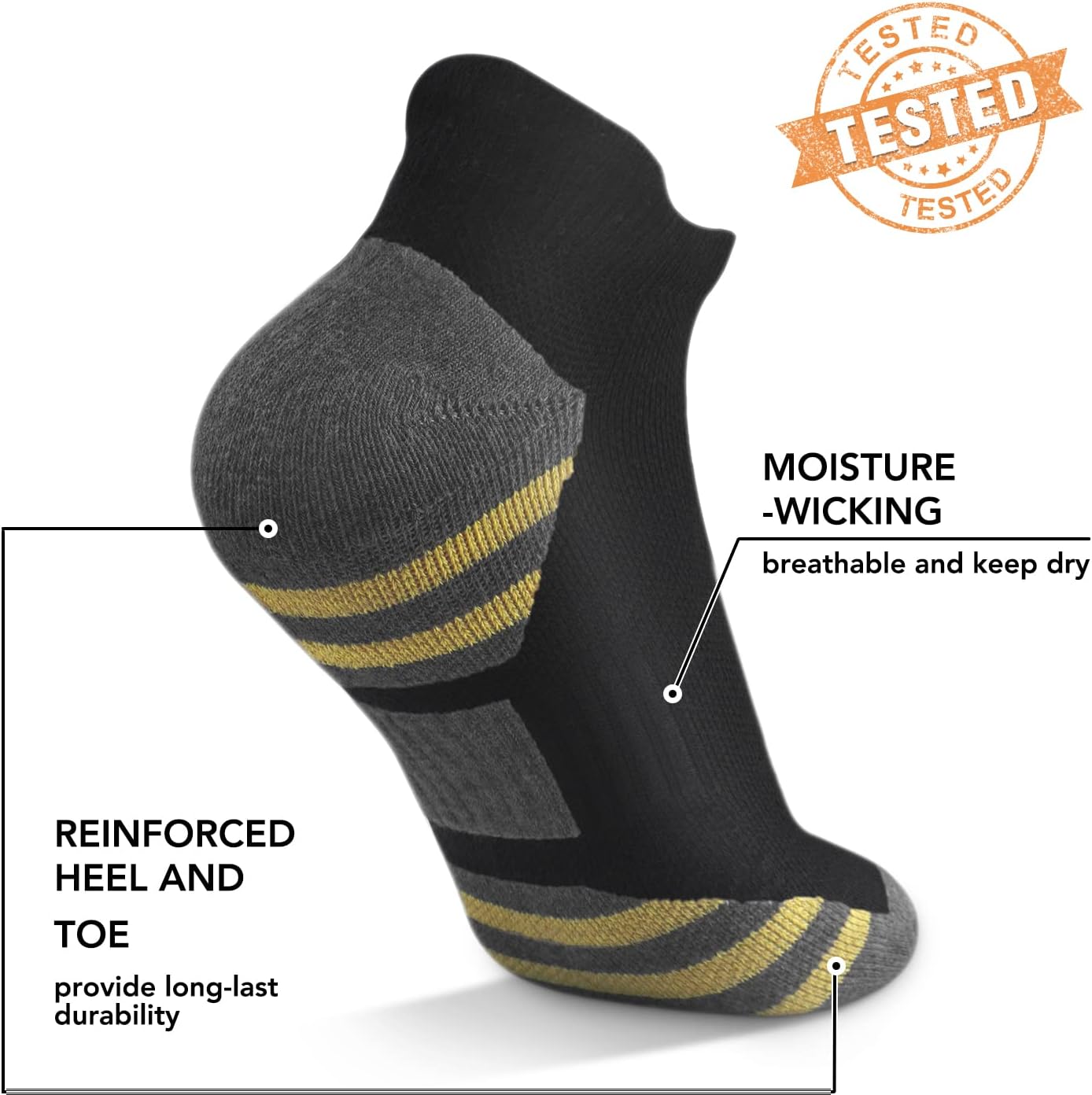 5 Pairs Copper Compression Socks �C Ankle, Plantar Fasciitis & Arch Support - Picture 80 of 105