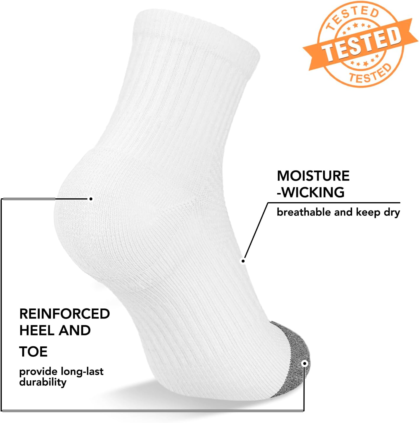 5 Pairs Copper Compression Socks �C Ankle, Plantar Fasciitis & Arch Support - Picture 90 of 105