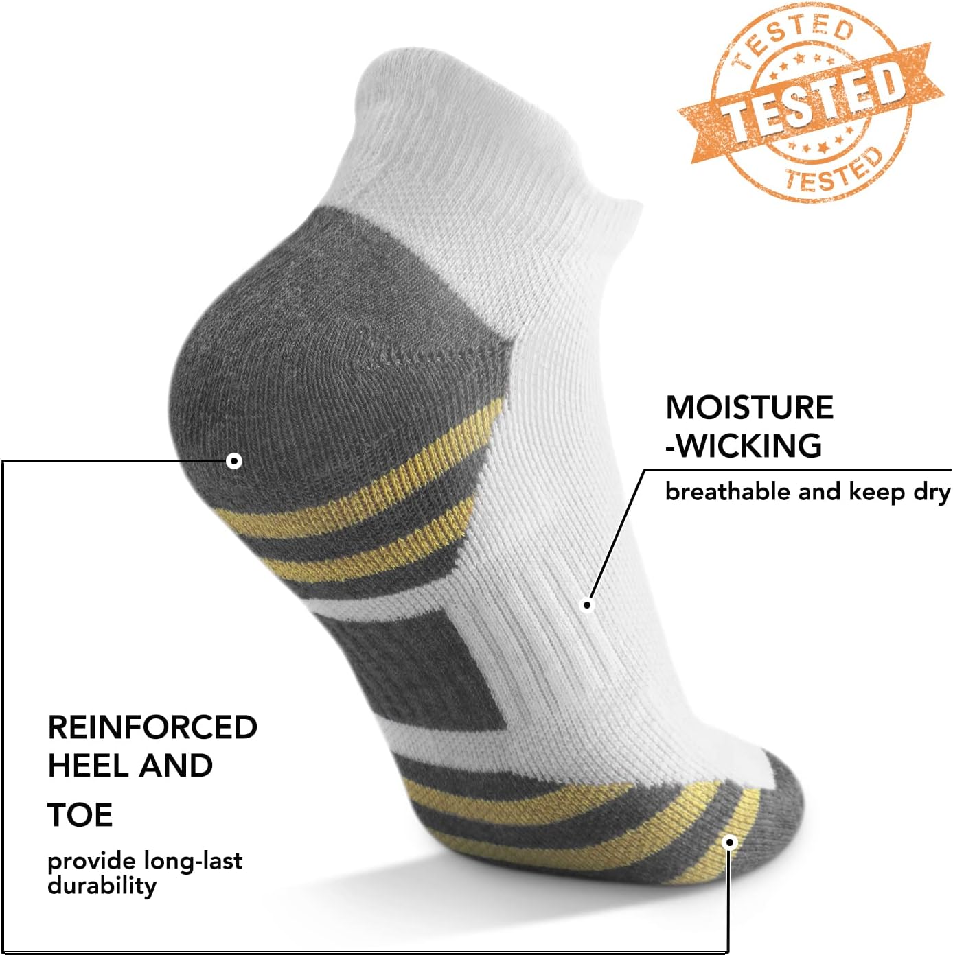 5 Pairs Copper Compression Socks �C Ankle, Plantar Fasciitis & Arch Support - Picture 94 of 105