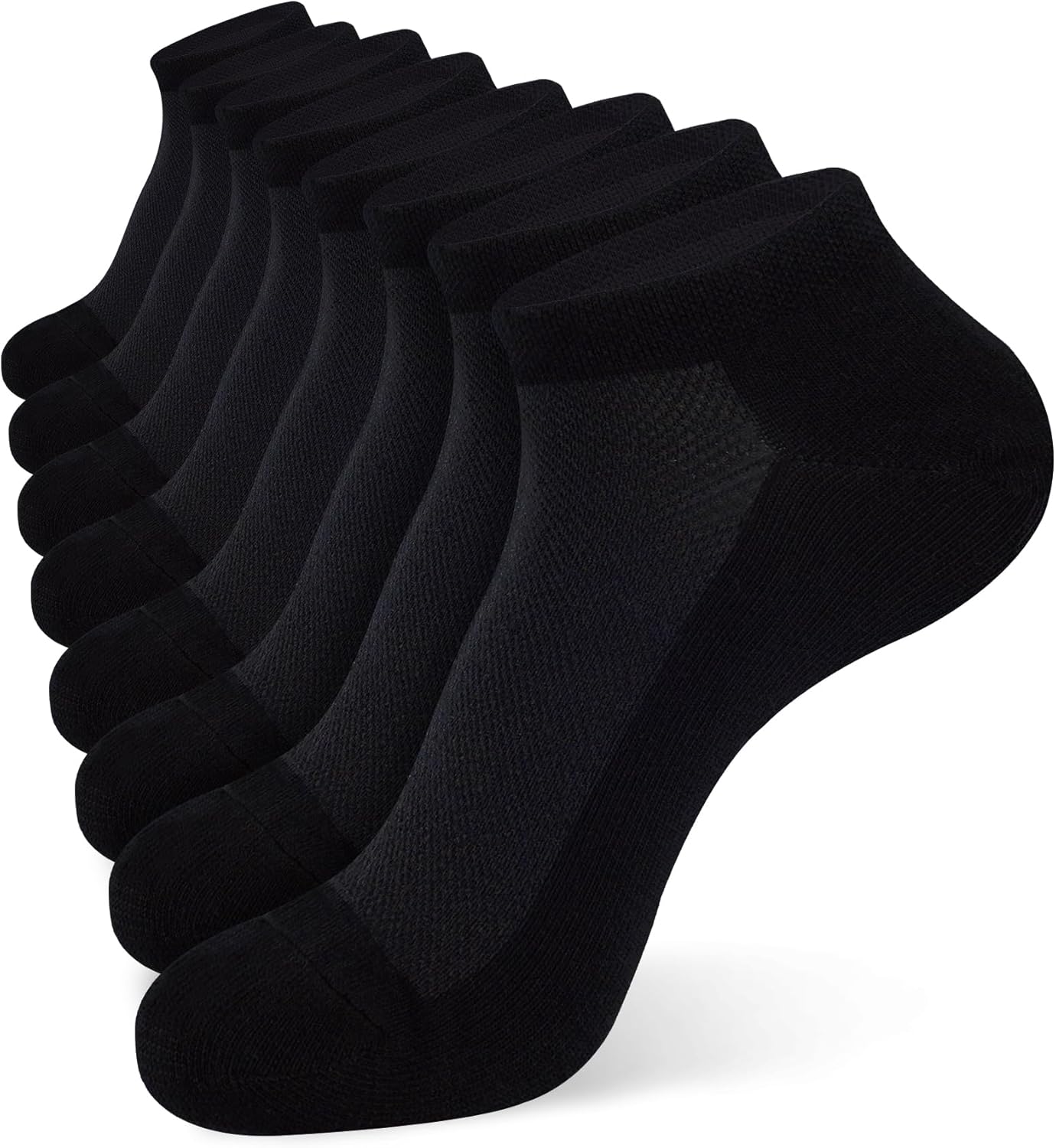 Men's Ankle Socks - 8 Pack Cotton Low Cut Non Slip No Show Socks Size 9-12/13-15 - Picture 16 of 19