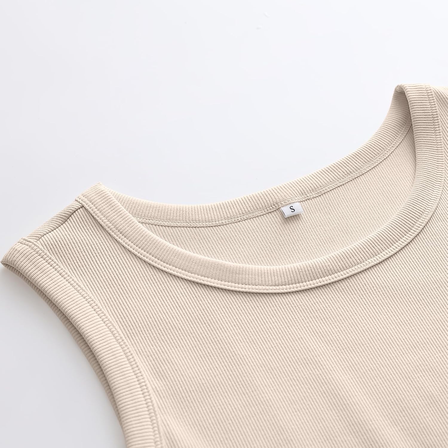 Womens Sleeveless Tank Tops Summer Casual Basic Slim Fit Ribbed Racerback Top - Picture 27 of 213