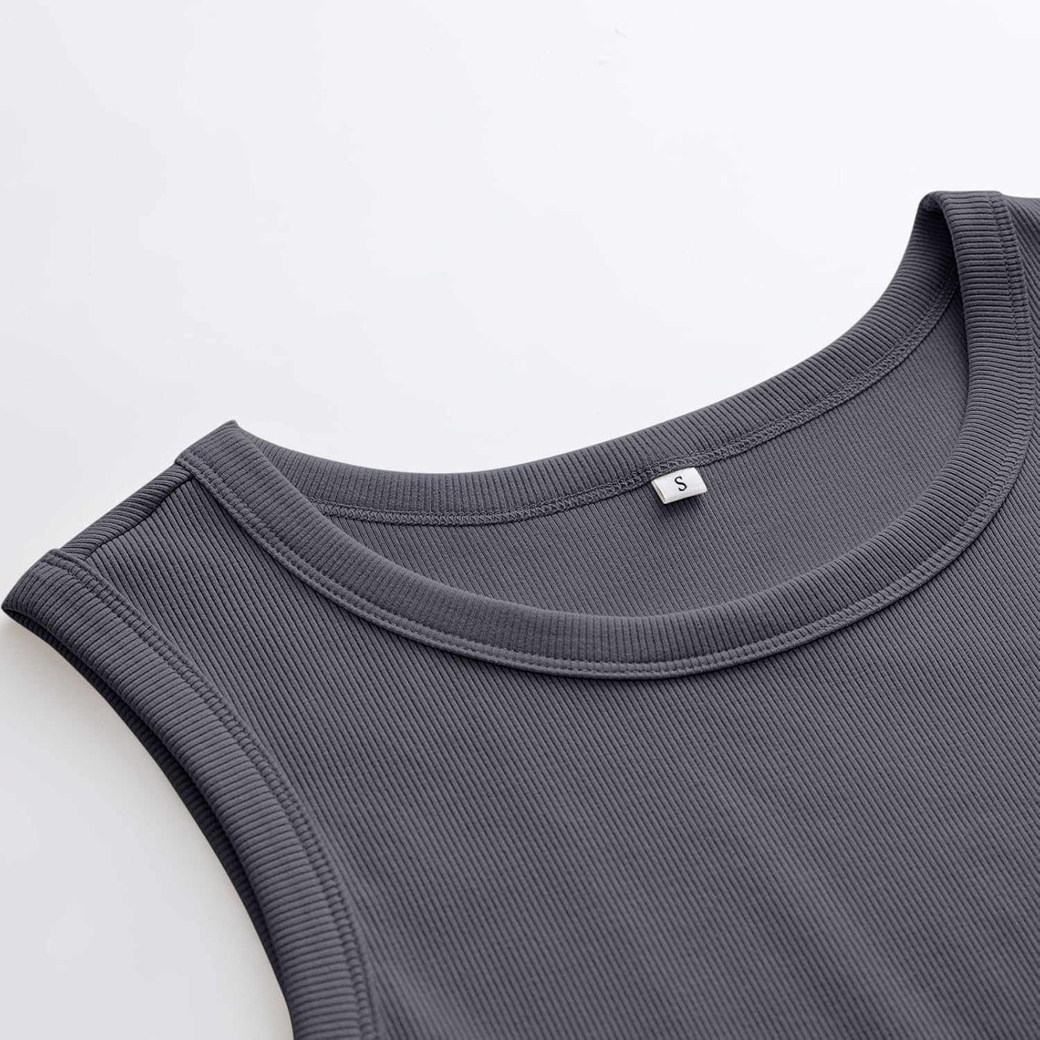 Womens Sleeveless Tank Tops Summer Casual Basic Slim Fit Ribbed Racerback Top - Picture 48 of 213