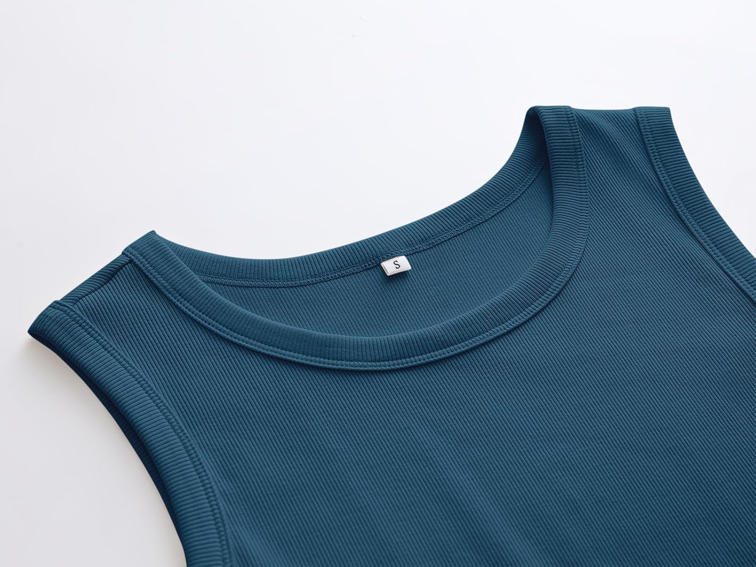 Womens Sleeveless Tank Tops Summer Casual Basic Slim Fit Ribbed Racerback Top - Picture 90 of 213