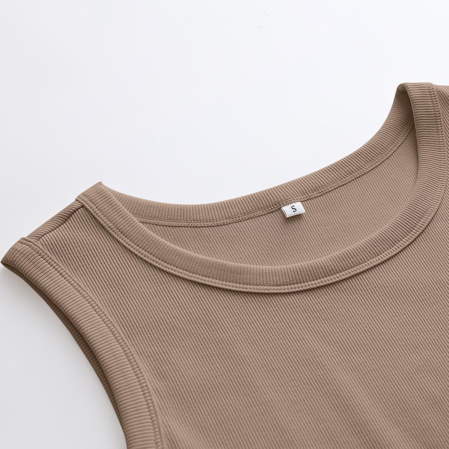 Womens Sleeveless Tank Tops Summer Casual Basic Slim Fit Ribbed Racerback Top - Picture 97 of 213