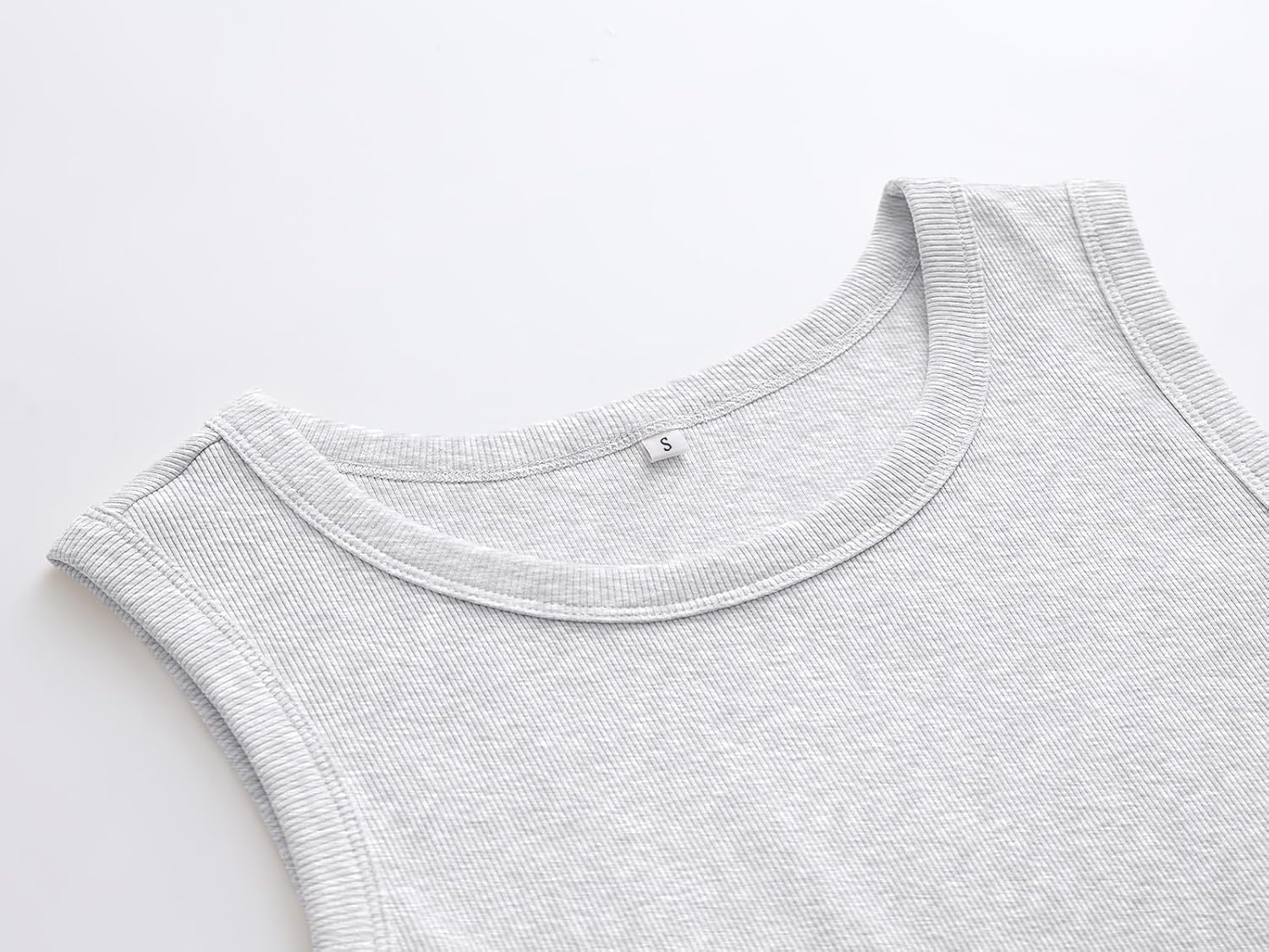 Womens Sleeveless Tank Tops Summer Casual Basic Slim Fit Ribbed Racerback Top - Picture 104 of 213