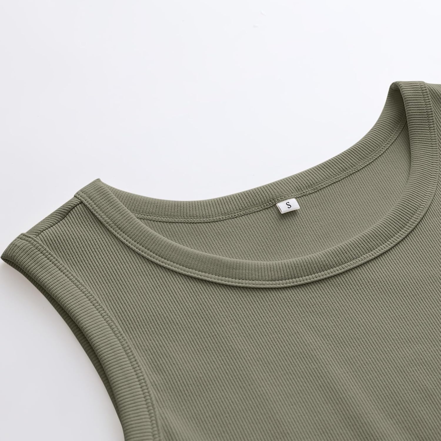 Womens Sleeveless Tank Tops Summer Casual Basic Slim Fit Ribbed Racerback Top - Picture 111 of 213