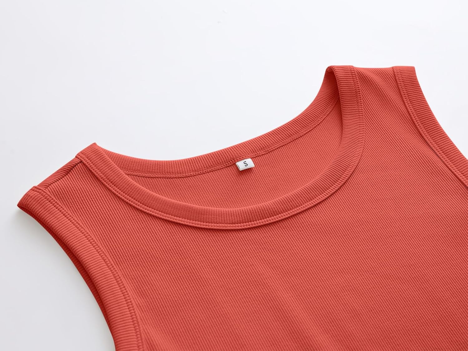Womens Sleeveless Tank Tops Summer Casual Basic Slim Fit Ribbed Racerback Top - Picture 125 of 213