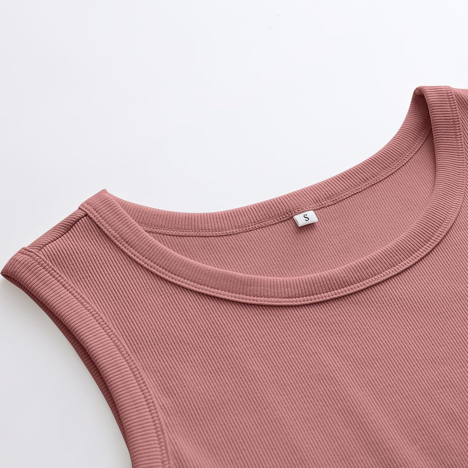 Womens Sleeveless Tank Tops Summer Casual Basic Slim Fit Ribbed Racerback Top - Picture 146 of 213