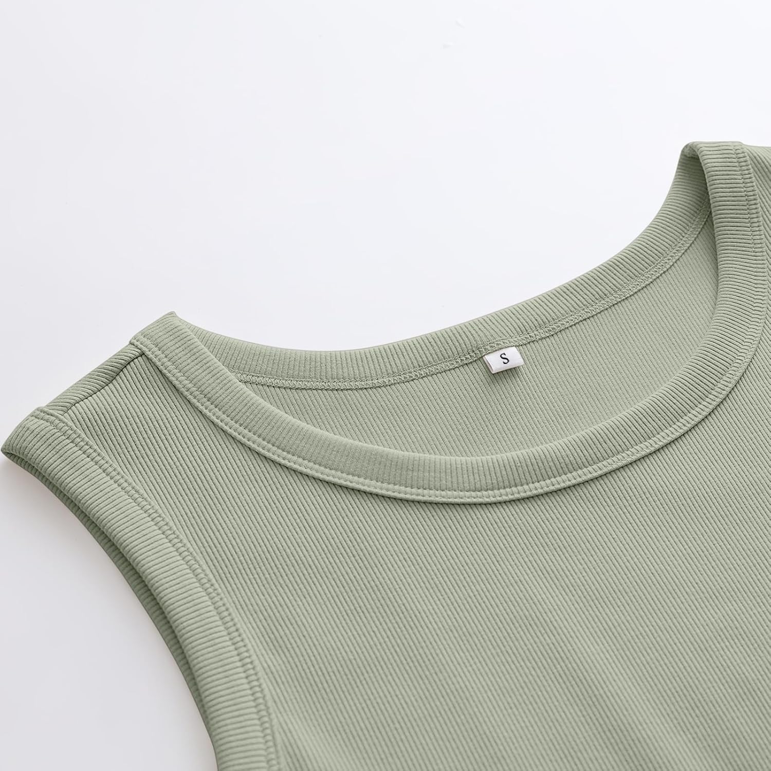Womens Sleeveless Tank Tops Summer Casual Basic Slim Fit Ribbed Racerback Top - Picture 153 of 213
