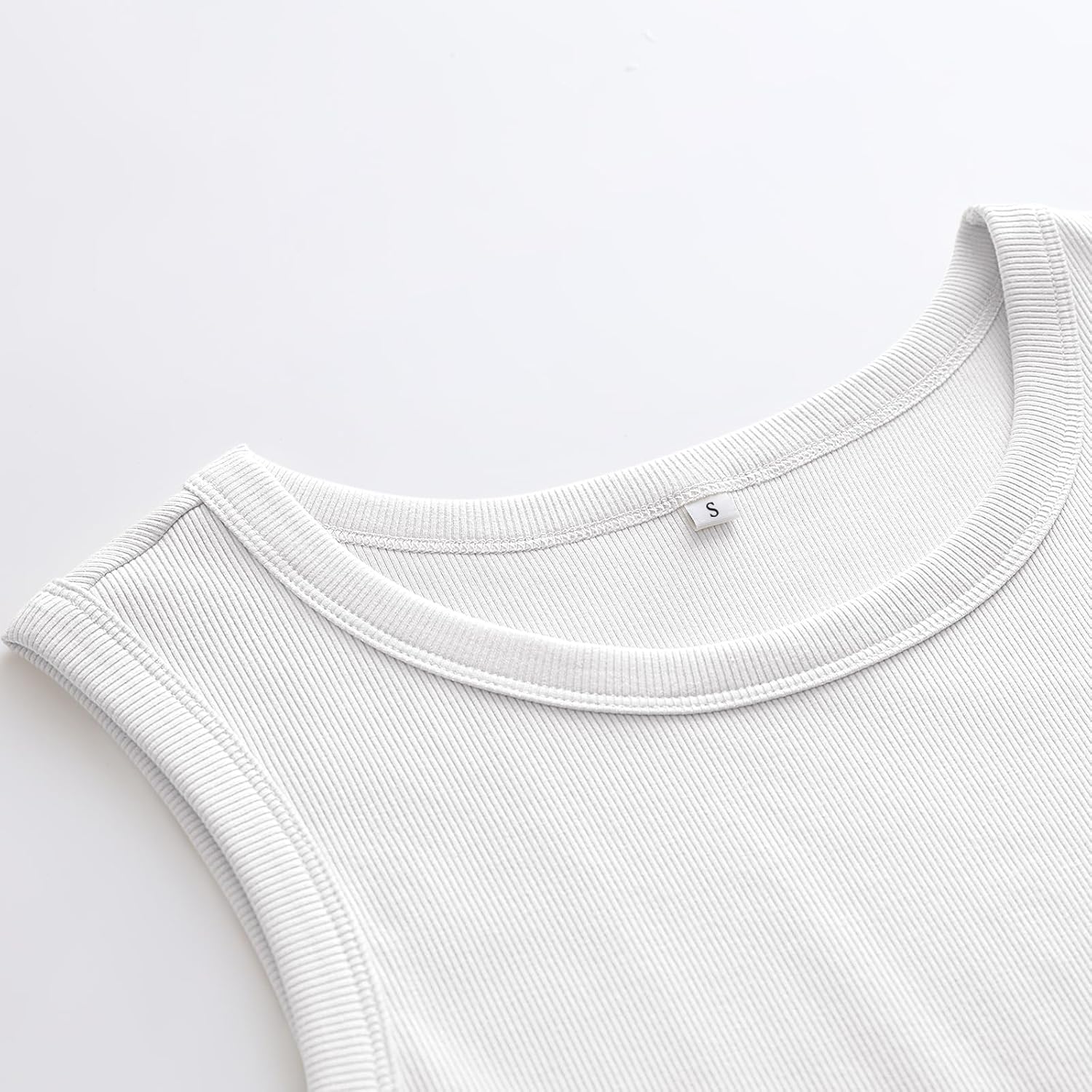 Womens Sleeveless Tank Tops Summer Casual Basic Slim Fit Ribbed Racerback Top - Picture 160 of 213