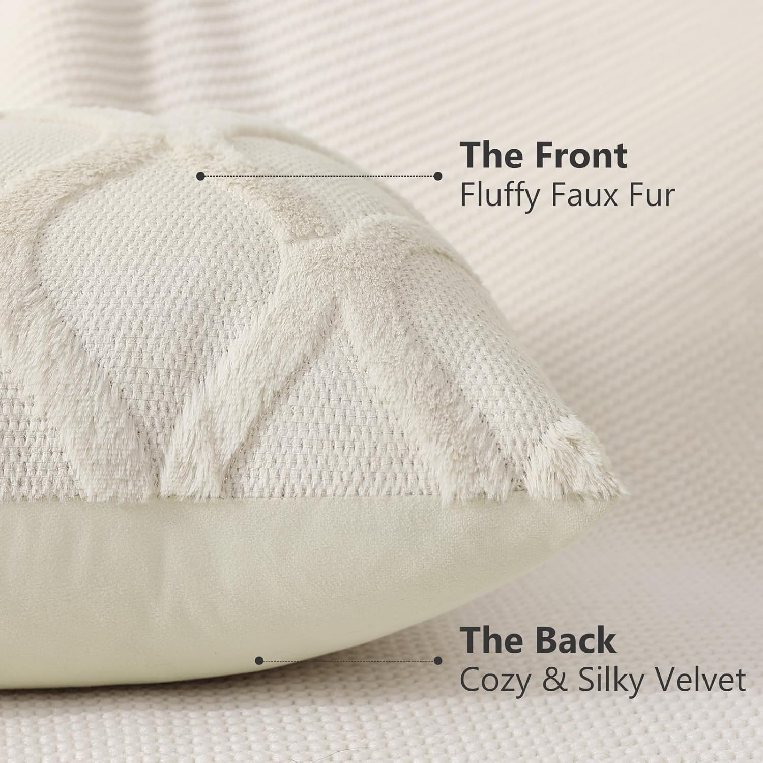 Throw Pillow Covers 2 PCS, Soft Plush Faux Fur Decorative Pillowcases for Sofa - Picture 22 of 138