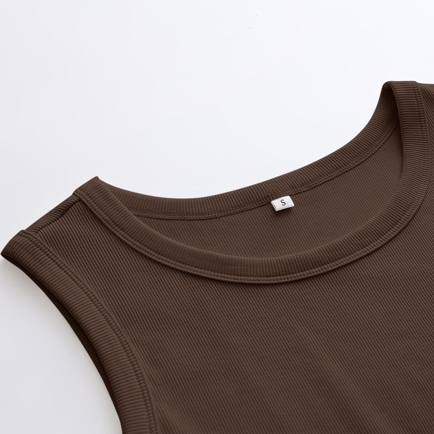 Womens Sleeveless Tank Tops Summer Casual Basic Slim Fit Ribbed Racerback Top - Picture 174 of 213