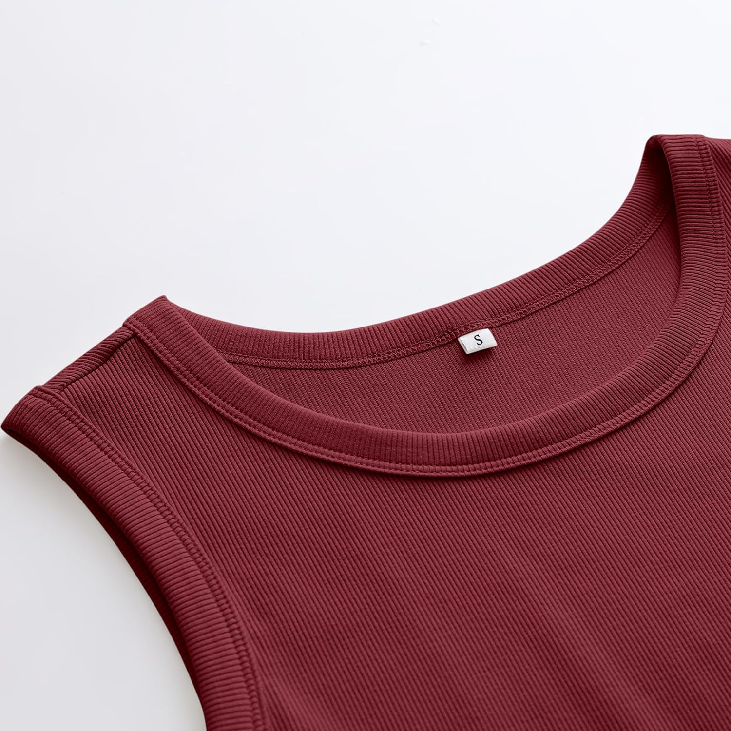 Womens Sleeveless Tank Tops Summer Casual Basic Slim Fit Ribbed Racerback Top - Picture 181 of 213