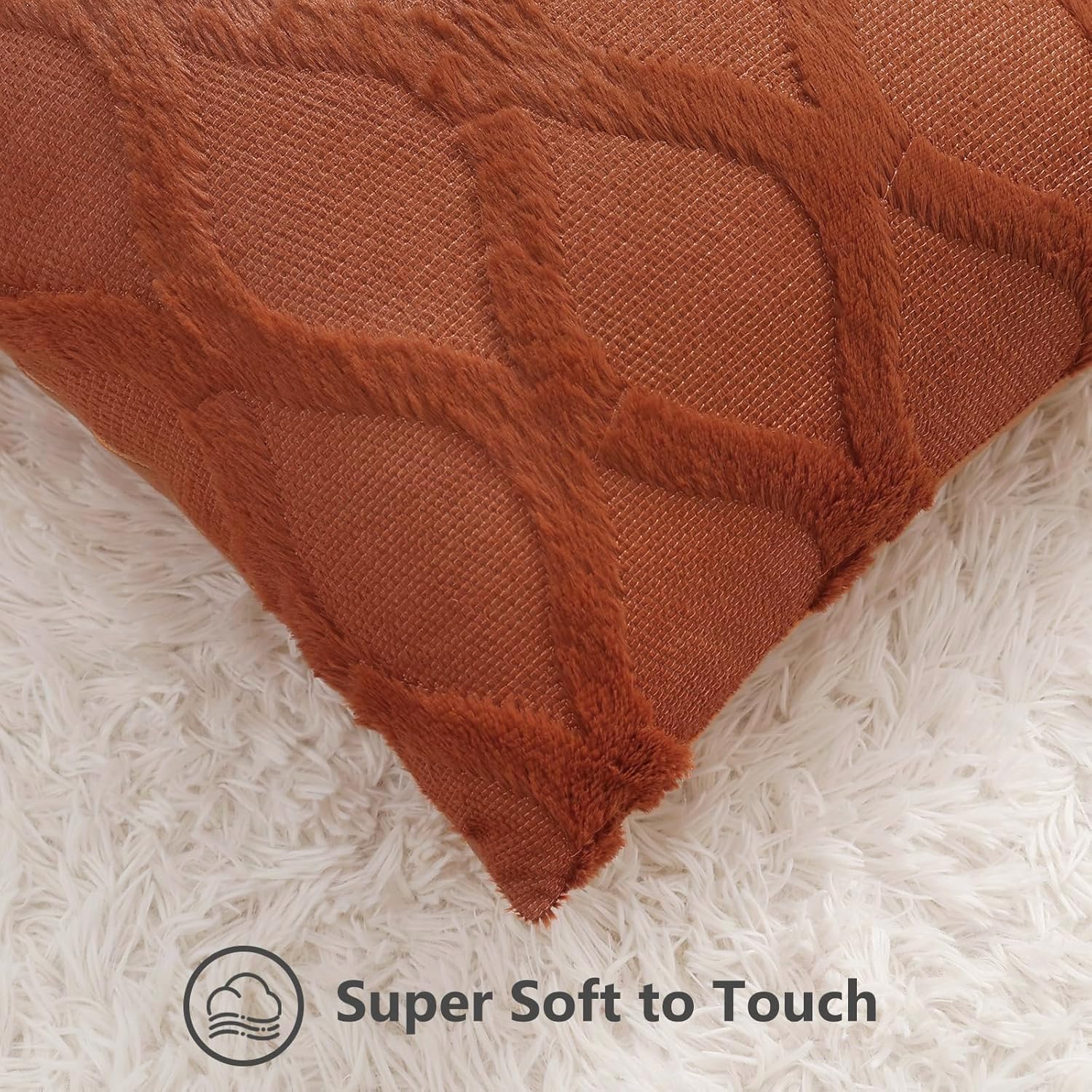 Throw Pillow Covers 2 PCS, Soft Plush Faux Fur Decorative Pillowcases for Sofa - Picture 27 of 138