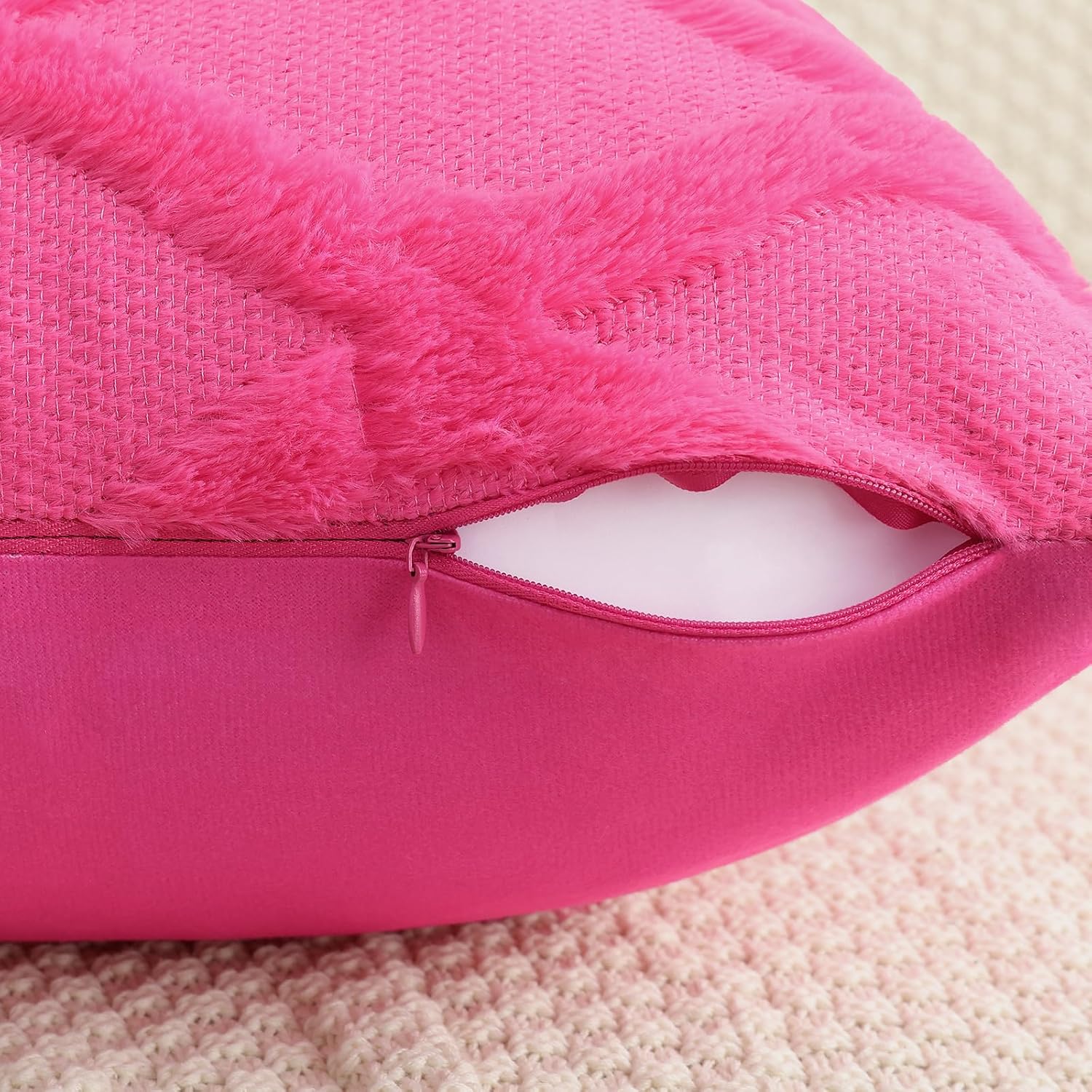 Throw Pillow Covers 2 PCS, Soft Plush Faux Fur Decorative Pillowcases for Sofa - Picture 34 of 138