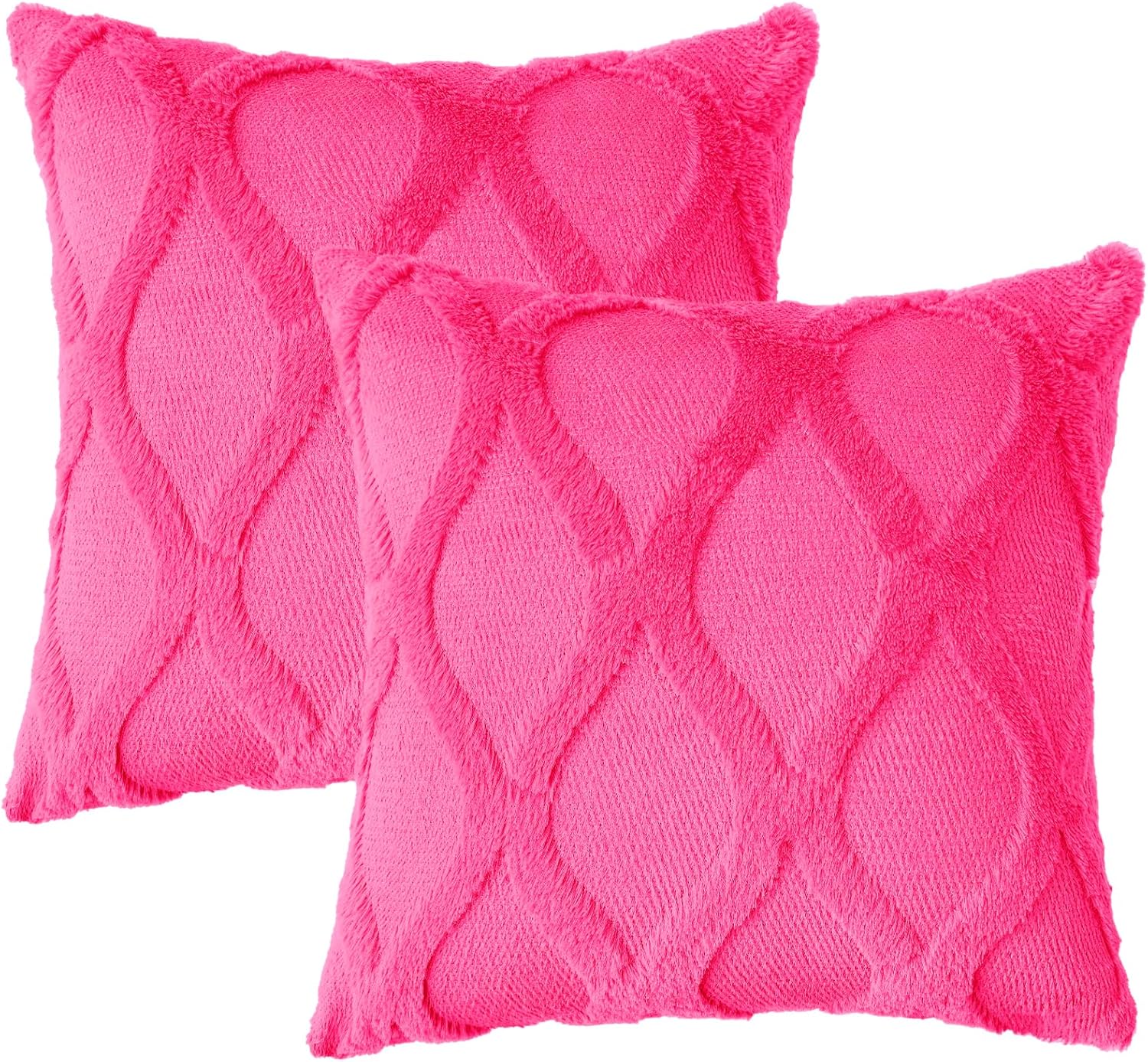 Throw Pillow Covers 2 PCS, Soft Plush Faux Fur Decorative Pillowcases for Sofa - Picture 38 of 138