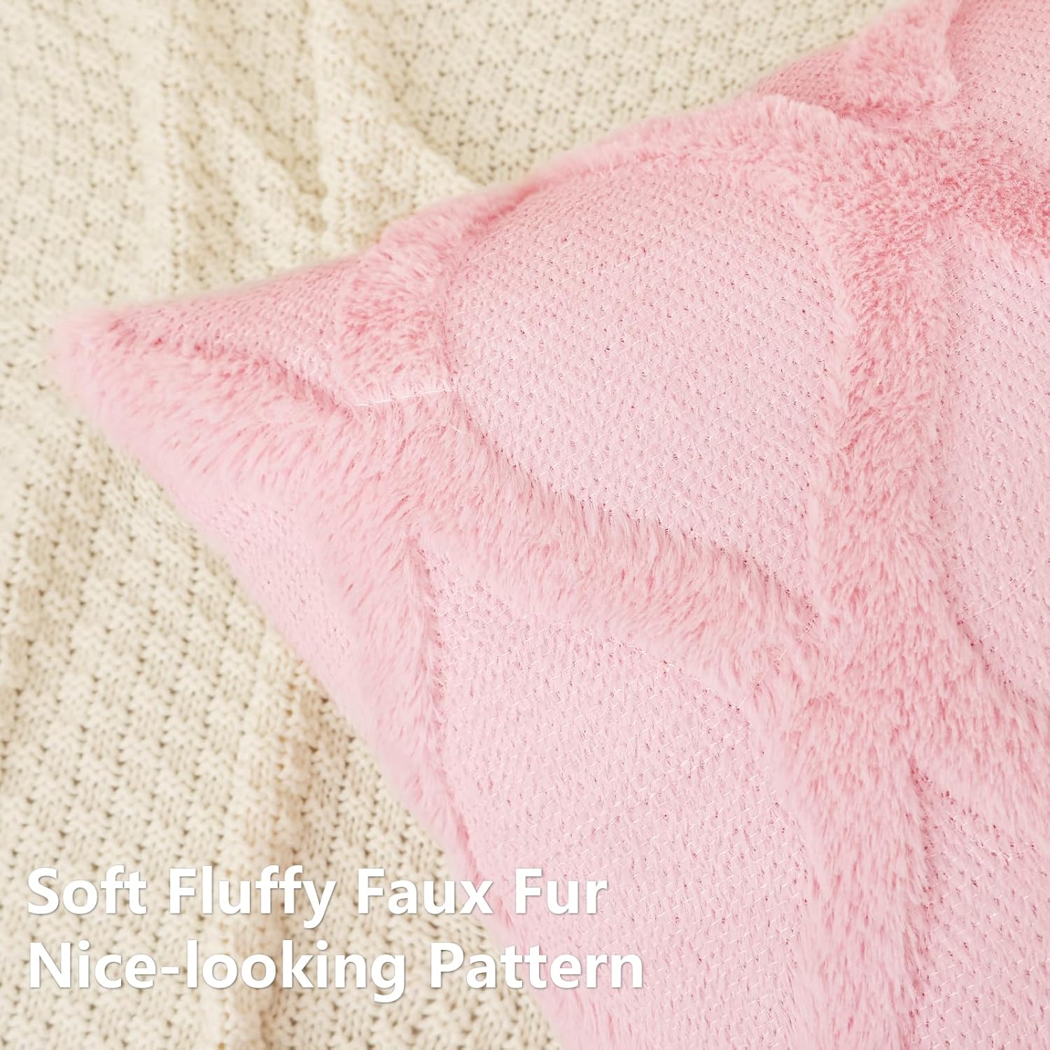 Throw Pillow Covers 2 PCS, Soft Plush Faux Fur Decorative Pillowcases for Sofa - Picture 40 of 138