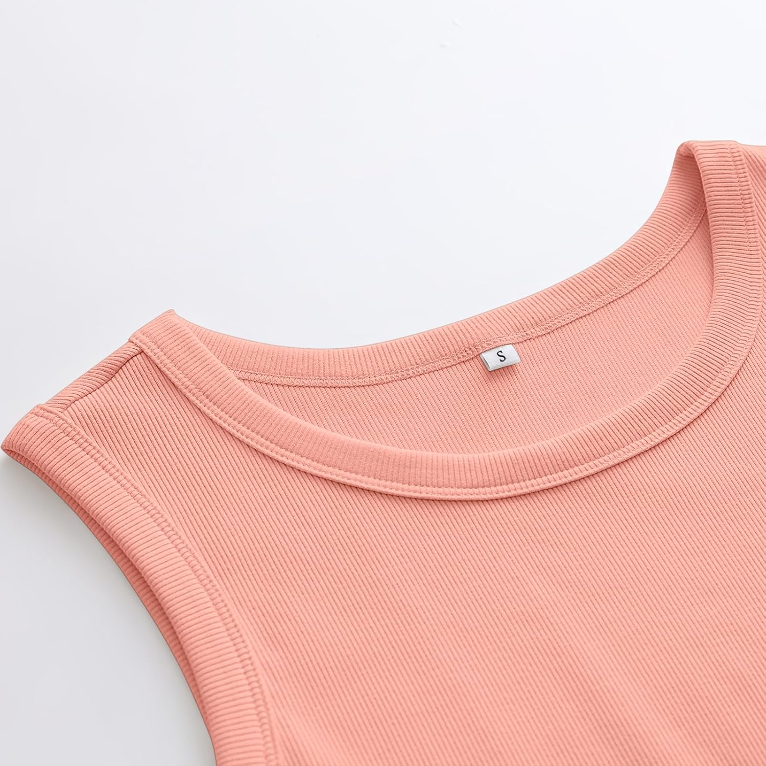 Womens Sleeveless Tank Tops Summer Casual Basic Slim Fit Ribbed Racerback Top - Picture 195 of 213