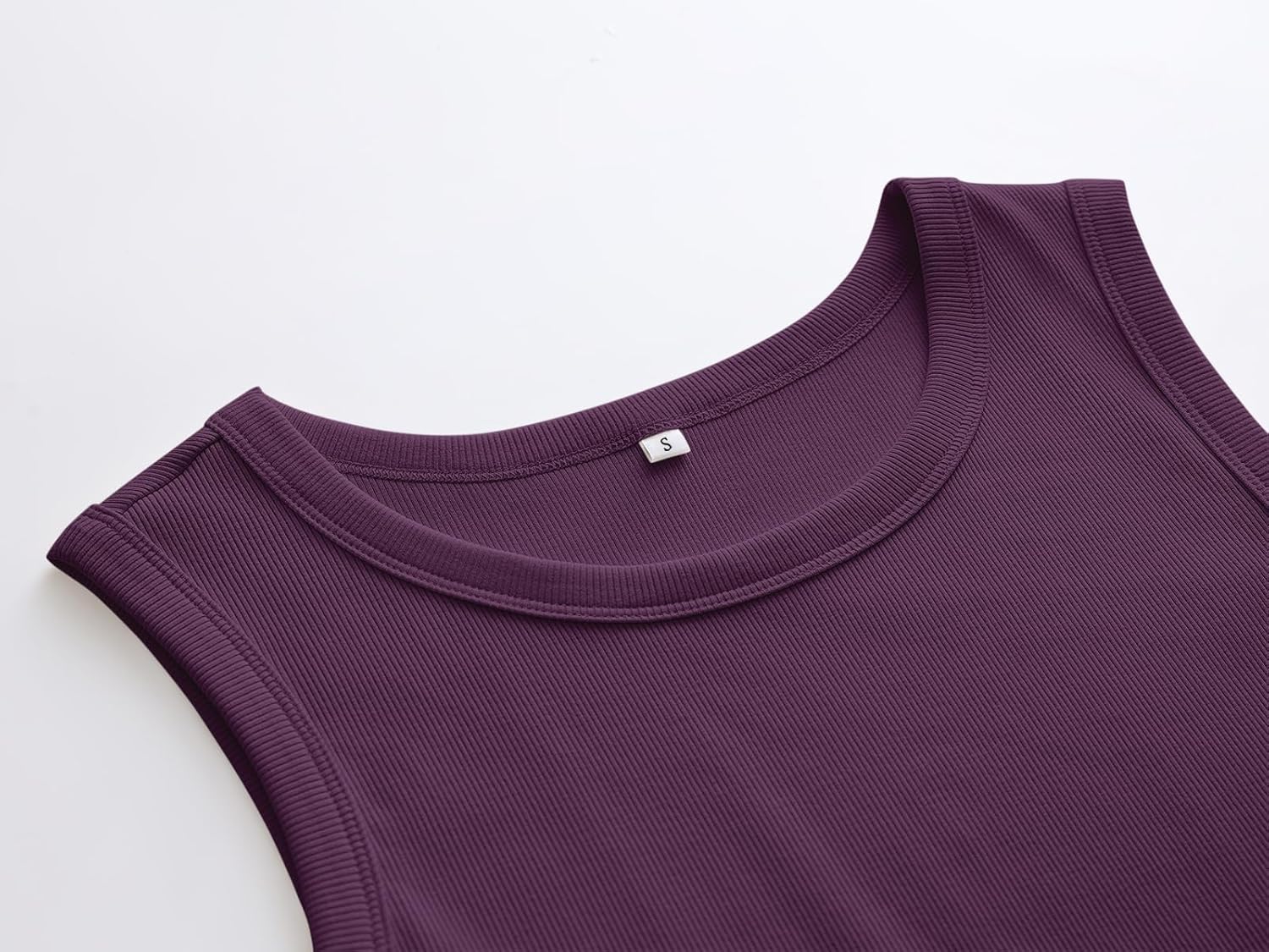 Womens Sleeveless Tank Tops Summer Casual Basic Slim Fit Ribbed Racerback Top - Picture 209 of 213