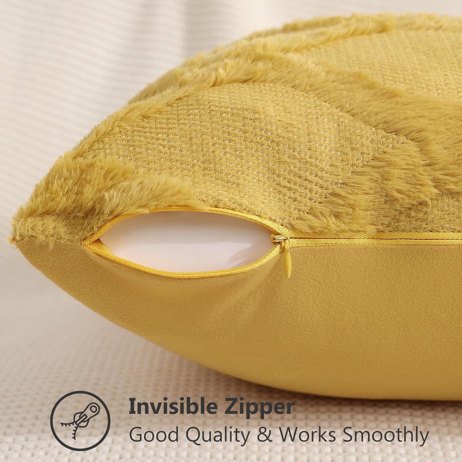 Throw Pillow Covers 2 PCS, Soft Plush Faux Fur Decorative Pillowcases for Sofa - Picture 60 of 138