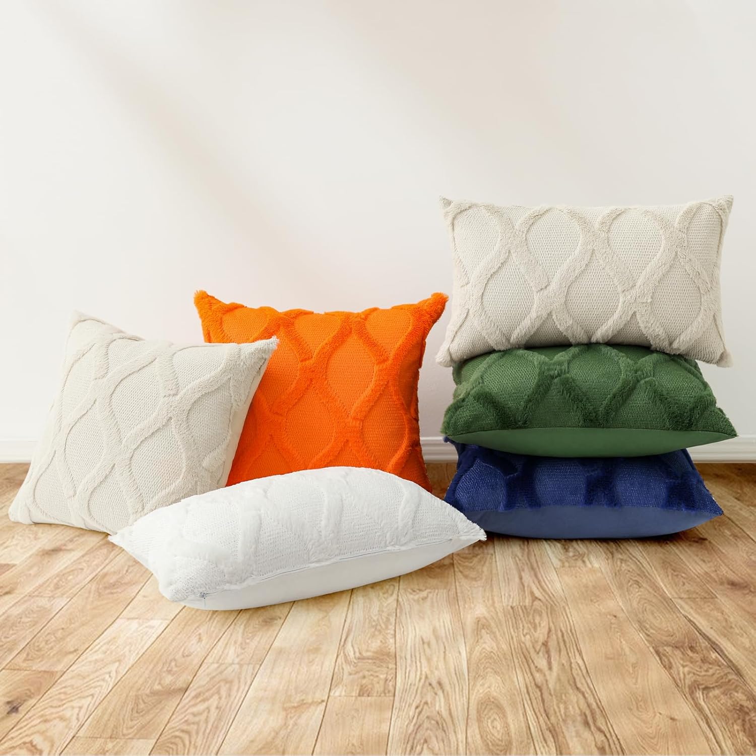 Throw Pillow Covers 2 PCS, Soft Plush Faux Fur Decorative Pillowcases for Sofa - Picture 66 of 138