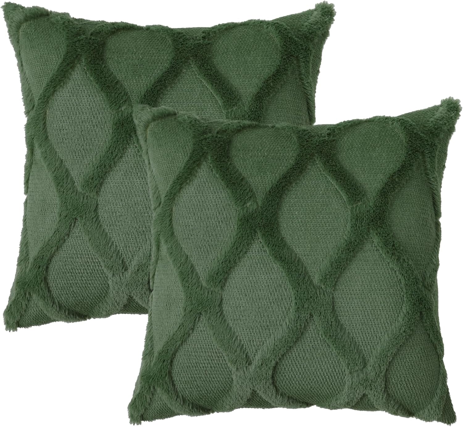 Throw Pillow Covers 2 PCS, Soft Plush Faux Fur Decorative Pillowcases for Sofa - Picture 67 of 138