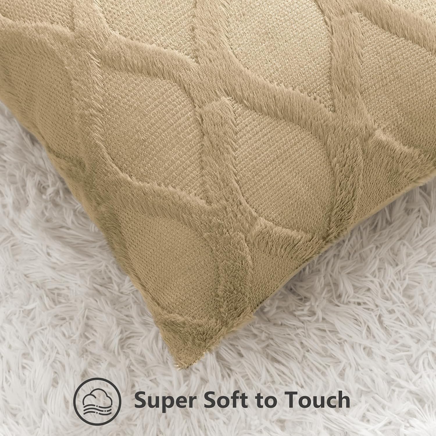 Throw Pillow Covers 2 PCS, Soft Plush Faux Fur Decorative Pillowcases for Sofa - Picture 68 of 138