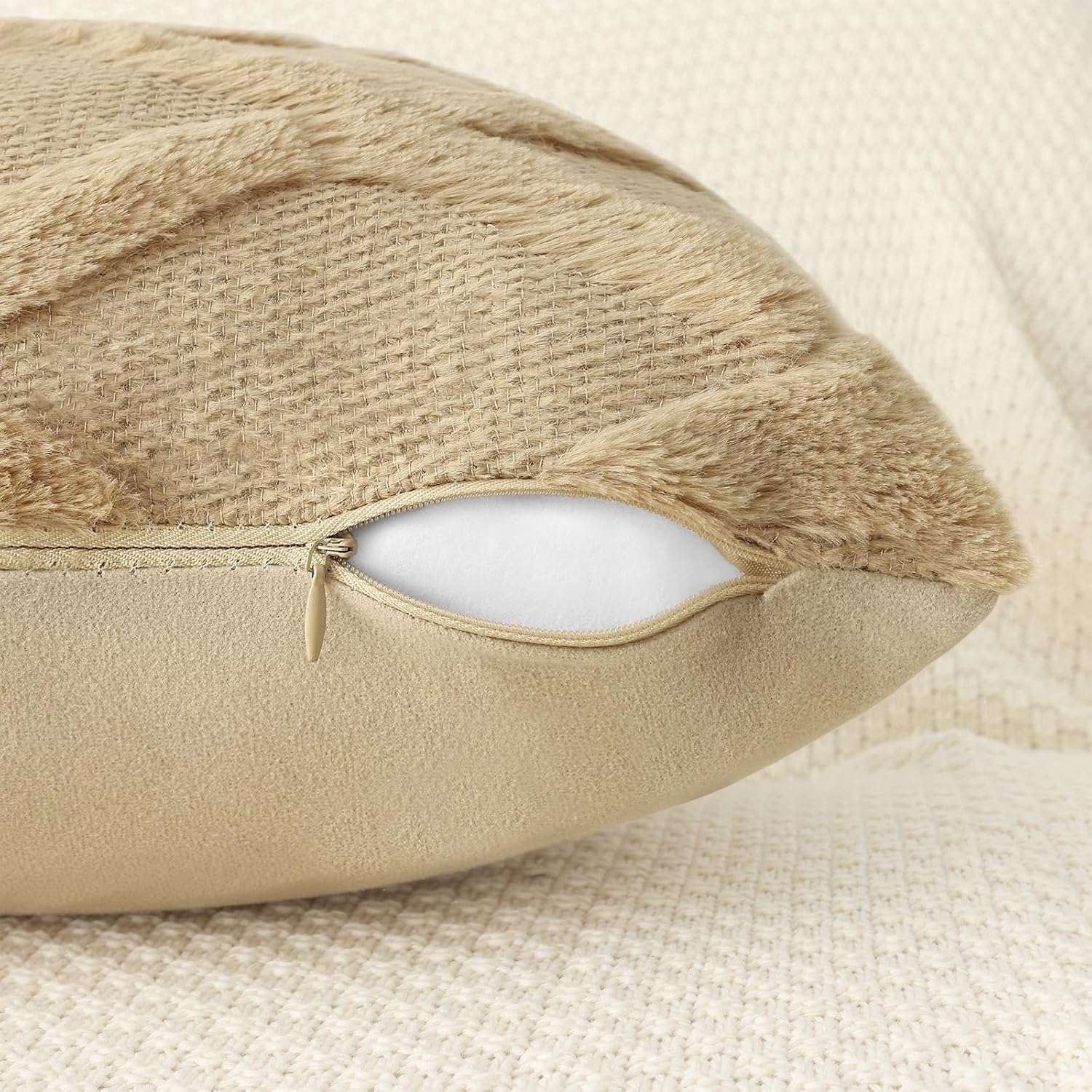 Throw Pillow Covers 2 PCS, Soft Plush Faux Fur Decorative Pillowcases for Sofa - Picture 69 of 138