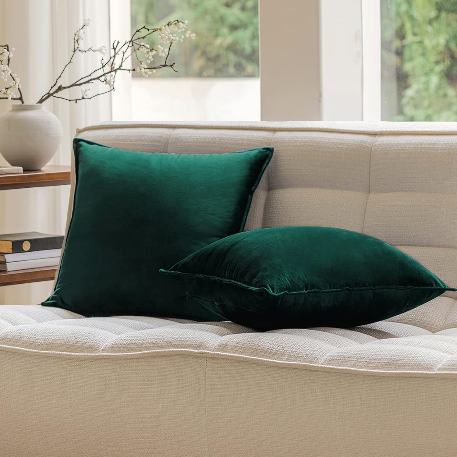 Dekokissenbezüge 2er Pack weiche dekorative quadratische Kissenbezüge für Couch - Bild 34 von 102