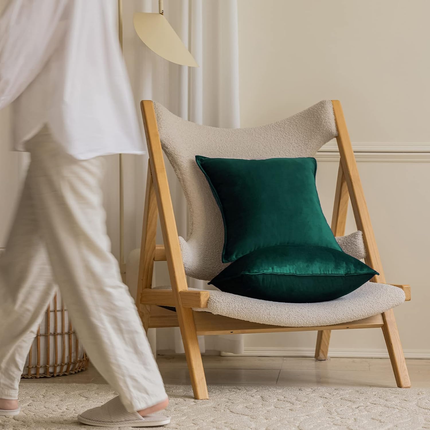 Dekokissenbezüge 2er Pack weiche dekorative quadratische Kissenbezüge für Couch - Bild 35 von 102