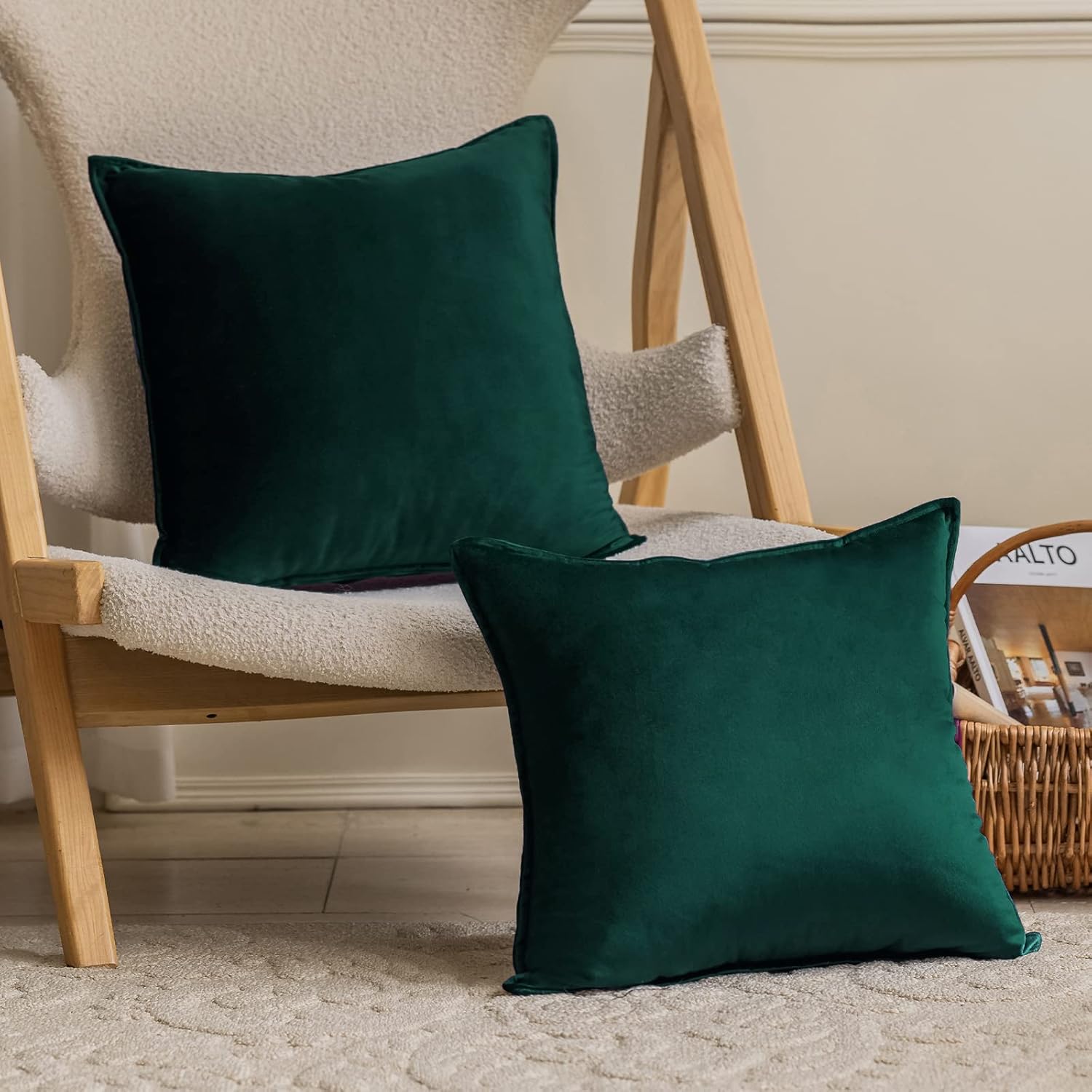 Dekokissenbezüge 2er Pack weiche dekorative quadratische Kissenbezüge für Couch - Bild 36 von 102