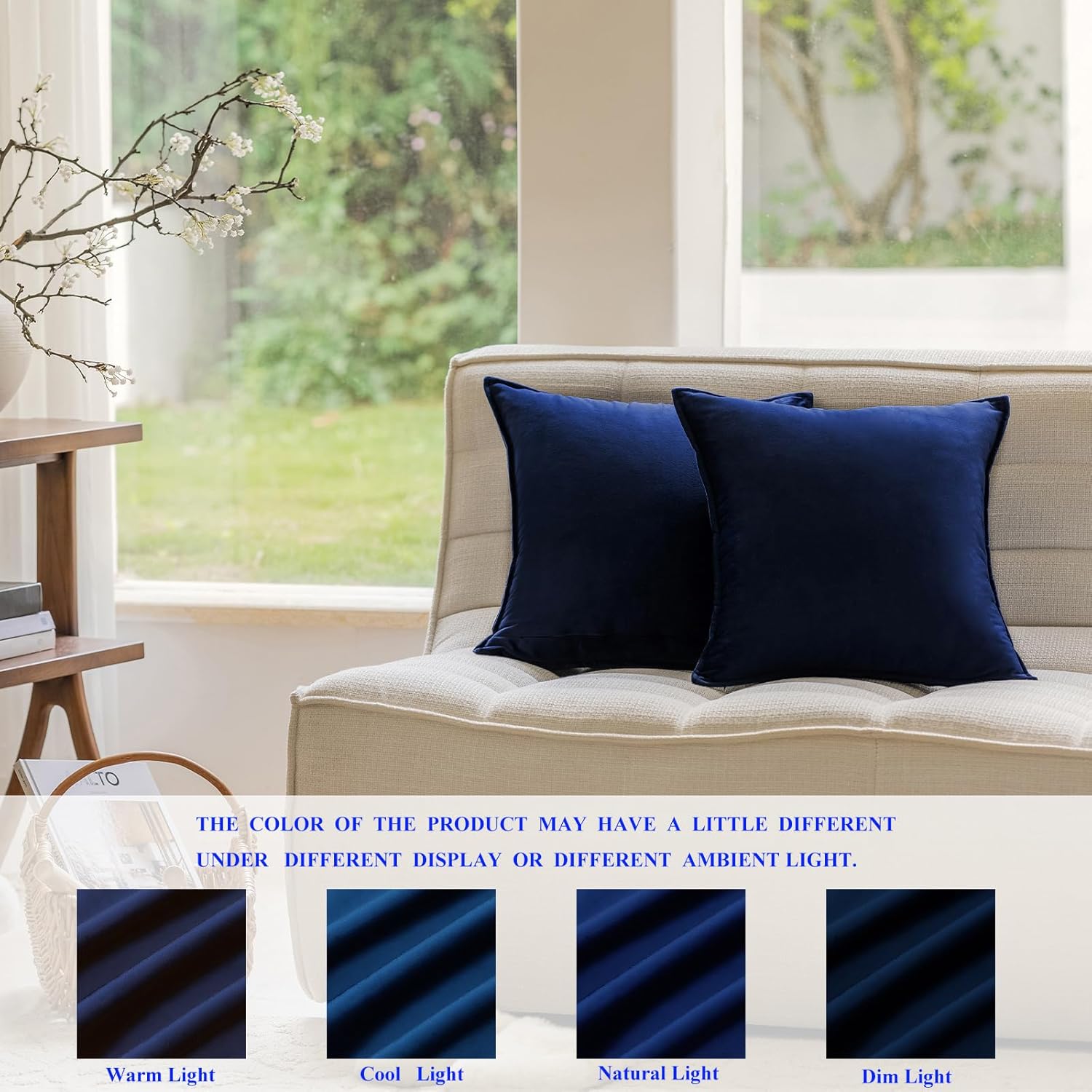 Dekokissenbezüge 2er Pack weiche dekorative quadratische Kissenbezüge für Couch - Bild 41 von 102