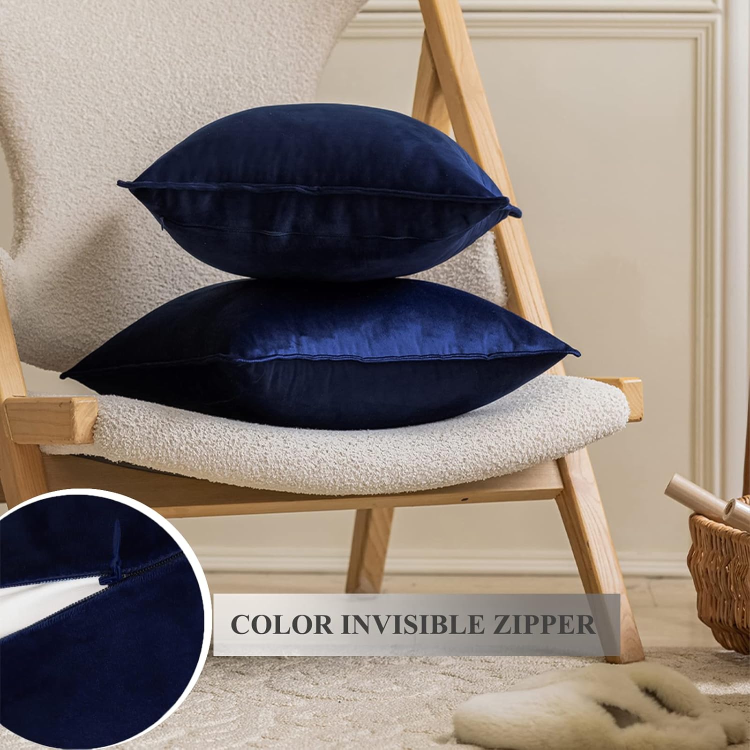 Dekokissenbezüge 2er Pack weiche dekorative quadratische Kissenbezüge für Couch - Bild 42 von 102