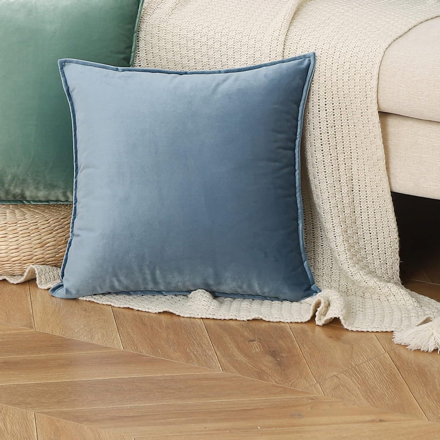 Dekokissenbezüge 2er Pack weiche dekorative quadratische Kissenbezüge für Couch - Bild 47 von 102