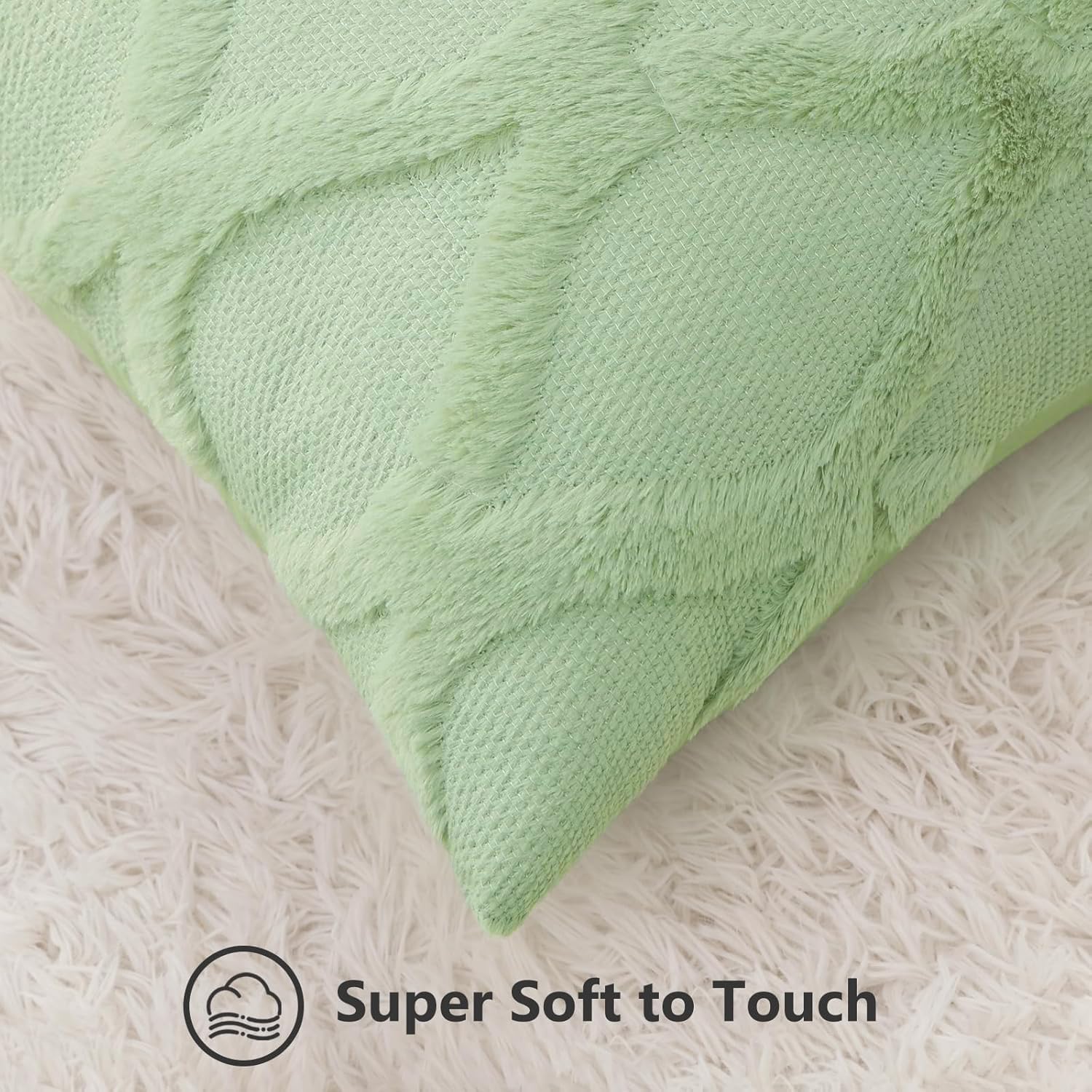 Throw Pillow Covers 2 PCS, Soft Plush Faux Fur Decorative Pillowcases for Sofa - Picture 93 of 138